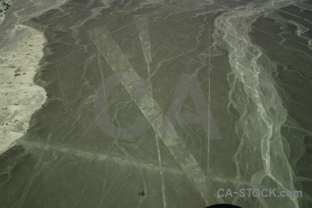 Aerial geoglyph south america unesco nazca lines.