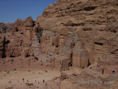 Ancient jordan rock historic petra.