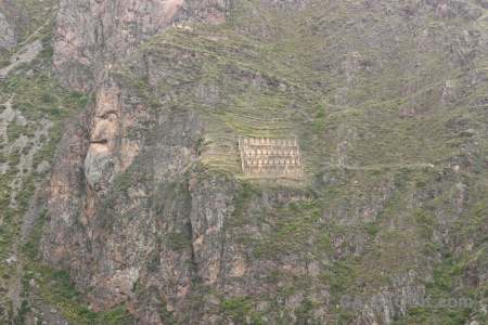 Andes altitude stone inca building.