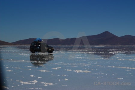Andes landscape reflection lake salt flat.