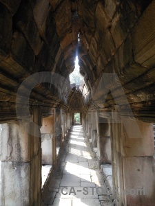 Angkor buddhist block cambodia corridor.
