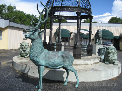 Animal blue statue.