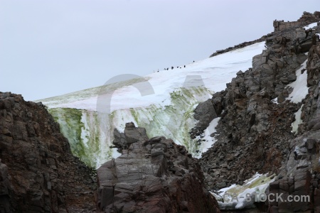 Antarctic peninsula rock south pole square bay ice.