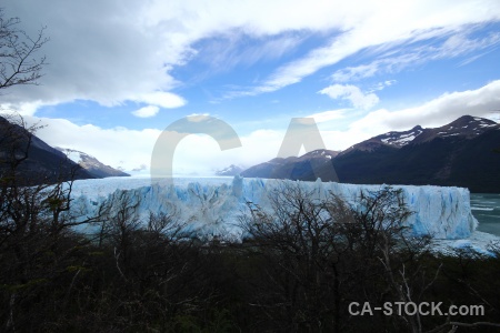 Argentina mountain ice water lake.