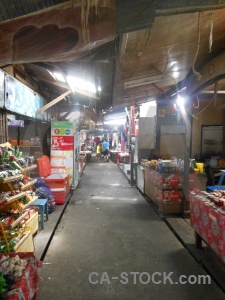Asia koh panyee phang nga bay market floating.