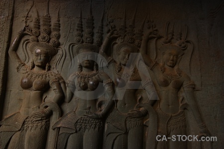 Asia unesco buddhist siem reap carving.