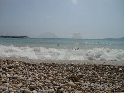 Beach water wave sea europe.