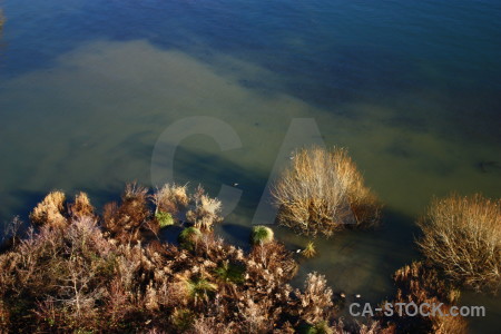 Blue brown water coast sea.