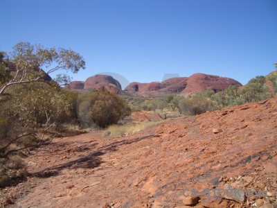 Blue cliff desert rock.