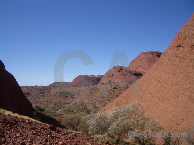 Blue cliff rock desert.