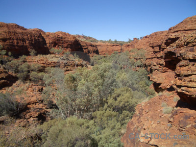 Blue cliff rock desert.