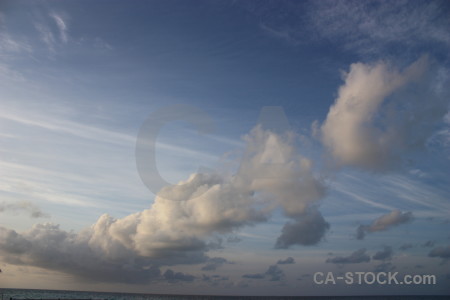 Blue cloud sky.