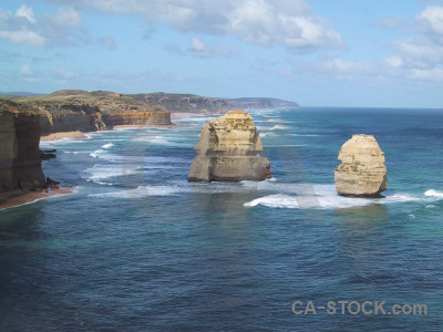 Blue coast landscape.