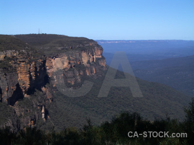 Blue mountain landscape.