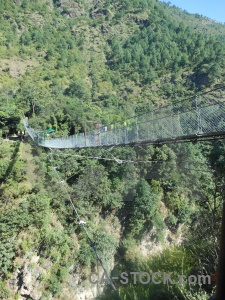 Bridge nepal asia south suspension.
