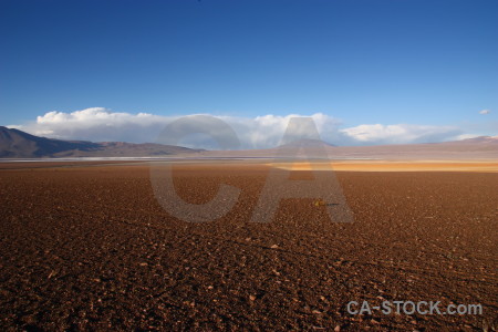 Brown blue desert landscape.