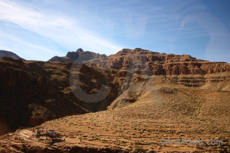 Brown rock landscape desert mountain.