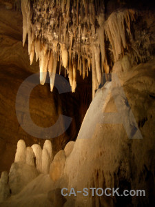 Brown stalactite cave orange.