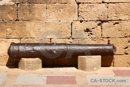 Brown stone weapon canon javea.