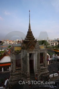 Buddhist sky temple thailand ornate.