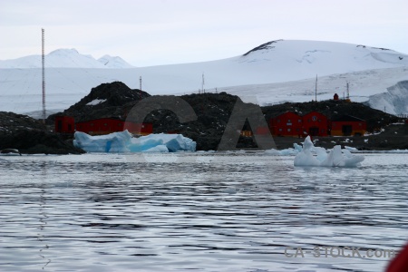 Building ice antarctic peninsula south pole sky.