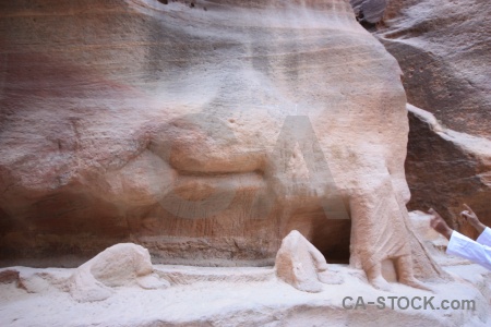 Carving petra archaeological middle east rock.