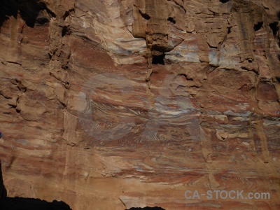 Carving western asia rock petra archaeological.