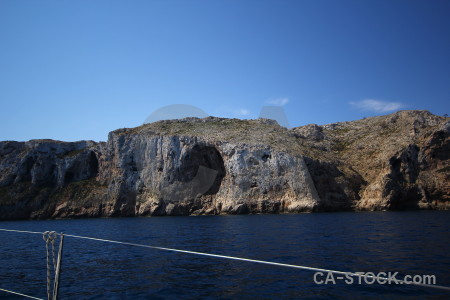Cave blue javea sea europe.