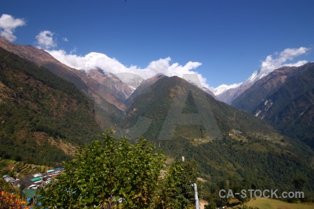 Chhomrong trek south asia annapurna sanctuary machapuchare.