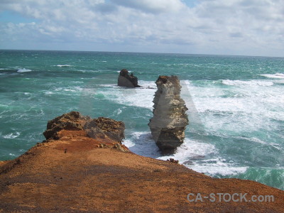 Cliff coast brown rock.