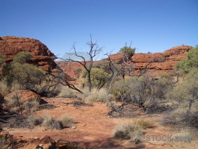 Cliff desert blue rock.