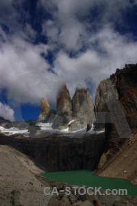Cliff south america cloud sky torres del paine.