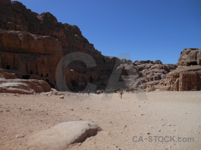 Cliff tomb nabataeans western asia sky.