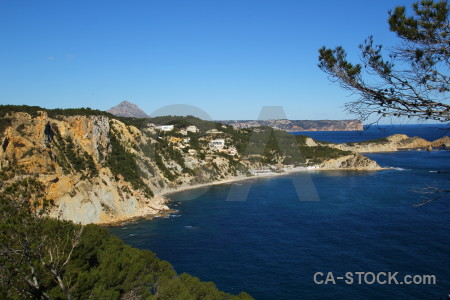 Cliff water coast europe spain.