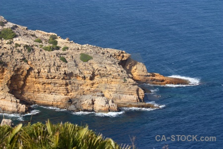 Cliff water sea javea europe.