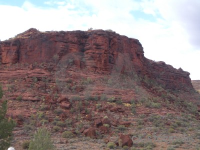 Cliff white rock desert.