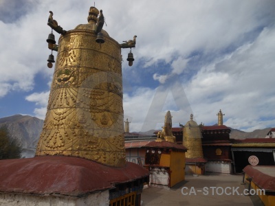 Cloud lhasa jokhang temple tower tibet.