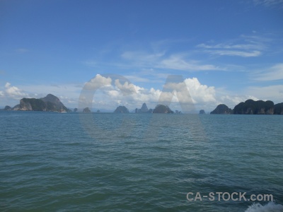 Cloud thailand cliff water southeast asia.