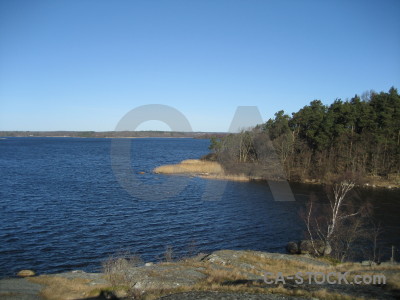 Coast blue landscape.