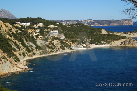 Coast cliff europe water javea.