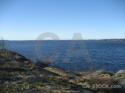 Coast landscape blue.