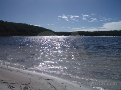 Coast landscape blue.