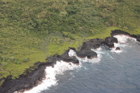 Coast landscape green.