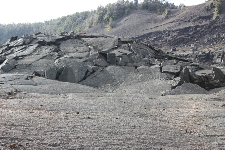 Crater lava gray volcanic.