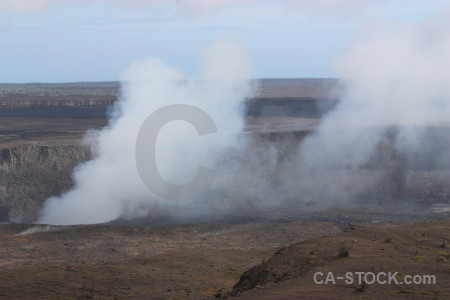 Crater smoke landscape volcanic.