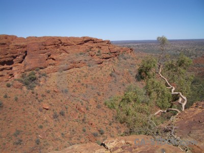 Desert blue cliff rock.