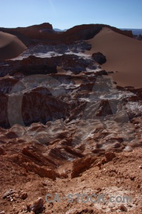 Desert valley of the moon cordillera de la sal salt mountain.