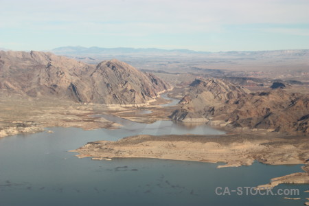 Desert water mountain lake rock.