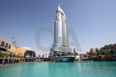 Dubai asia building middle east pool.