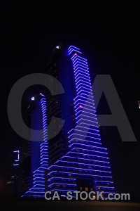 Dubai light skyscraper building western asia.